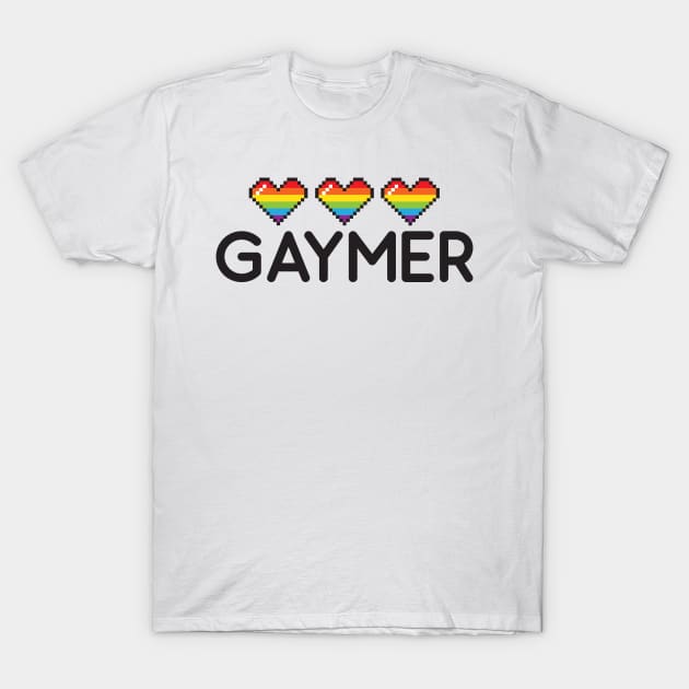 Gaymer Funny Geeky LGBT Pride T-Shirt by ProudToBeHomo